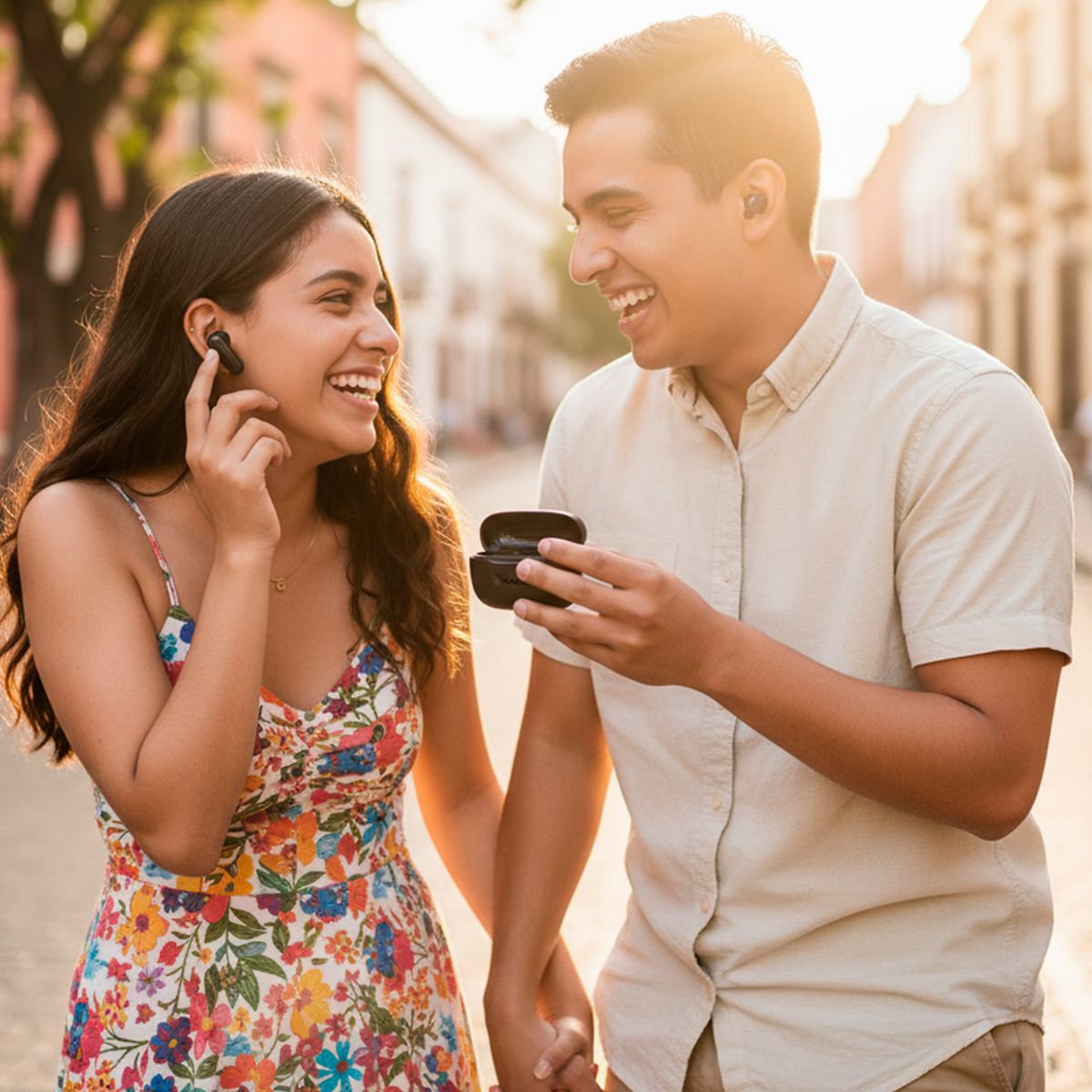Audífonos true wireless Bluetooth® ANC IPX4 con cuatro micrófonos hasta 25 hrs- negro