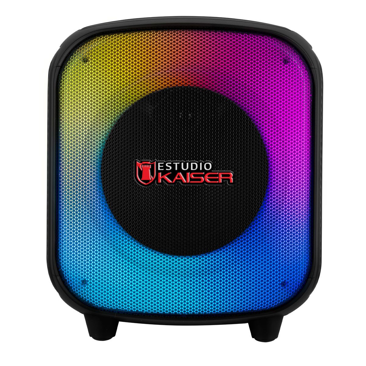 Bocina recargable 6.5" de 40 W RMS IPX4 con dos micrófonos inalámbricos