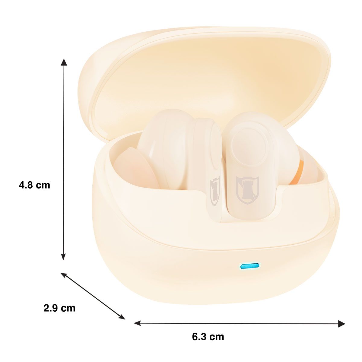 Audífonos true wireless Bluetooth® ANC IPX4 con cuatro micrófonos hasta 20 hrs - beige