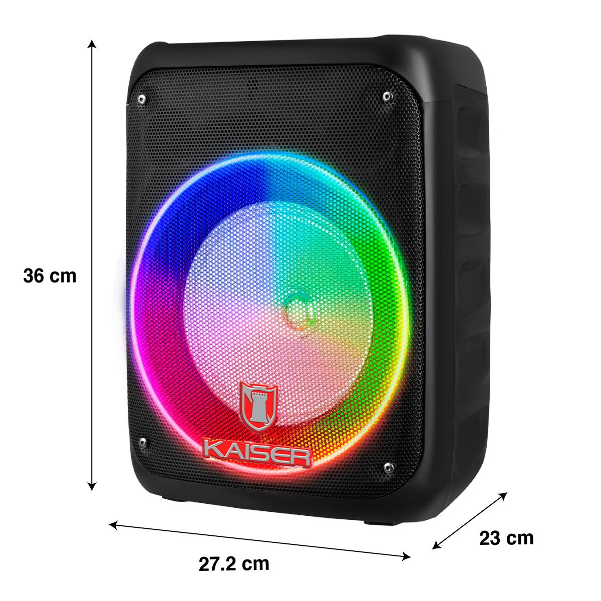 Bafle de 8" portátil 6,500 W PMPO ranura para celular