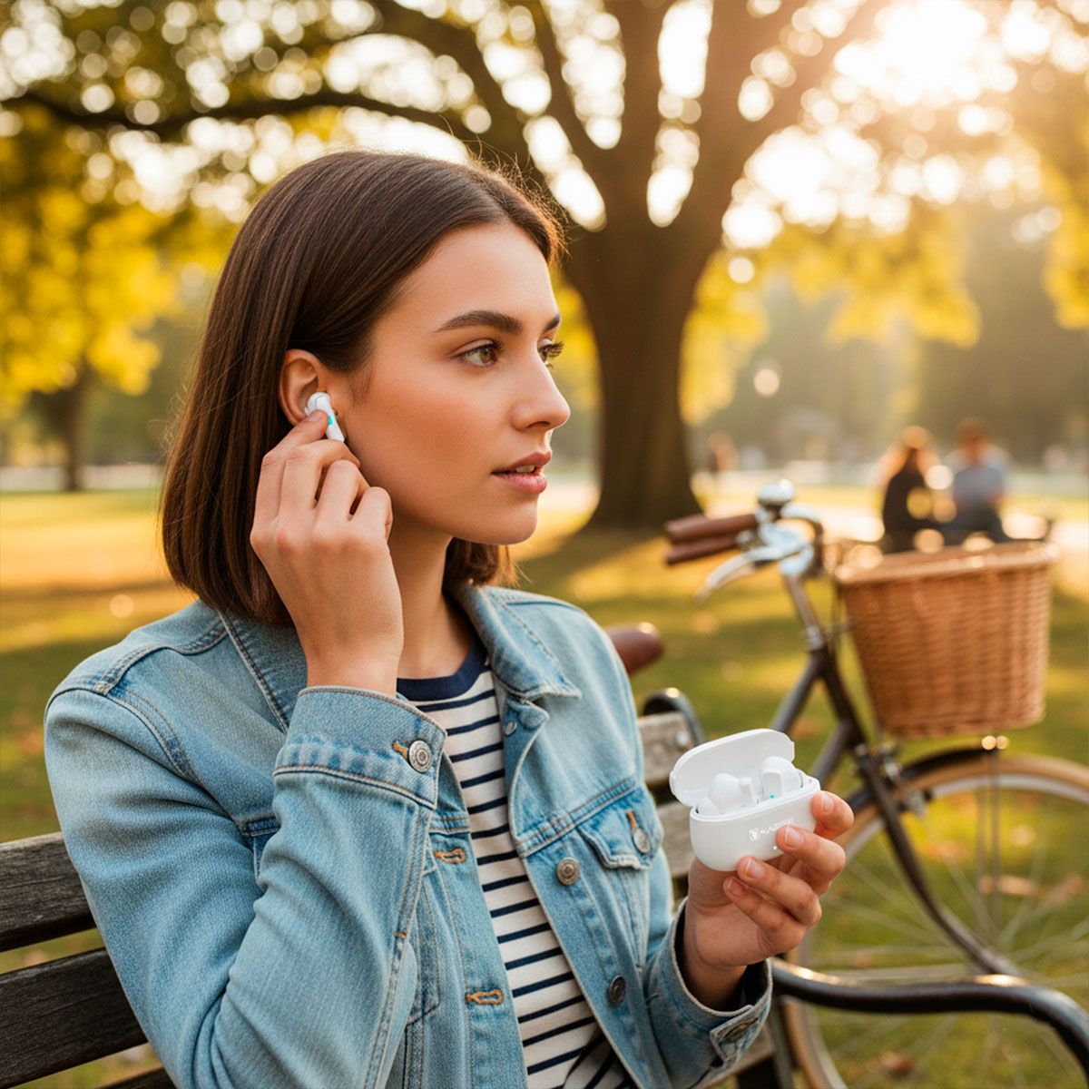 Audífonos true wireless Bluetooth® ANC IPX4 hasta 20 hrs - blanco