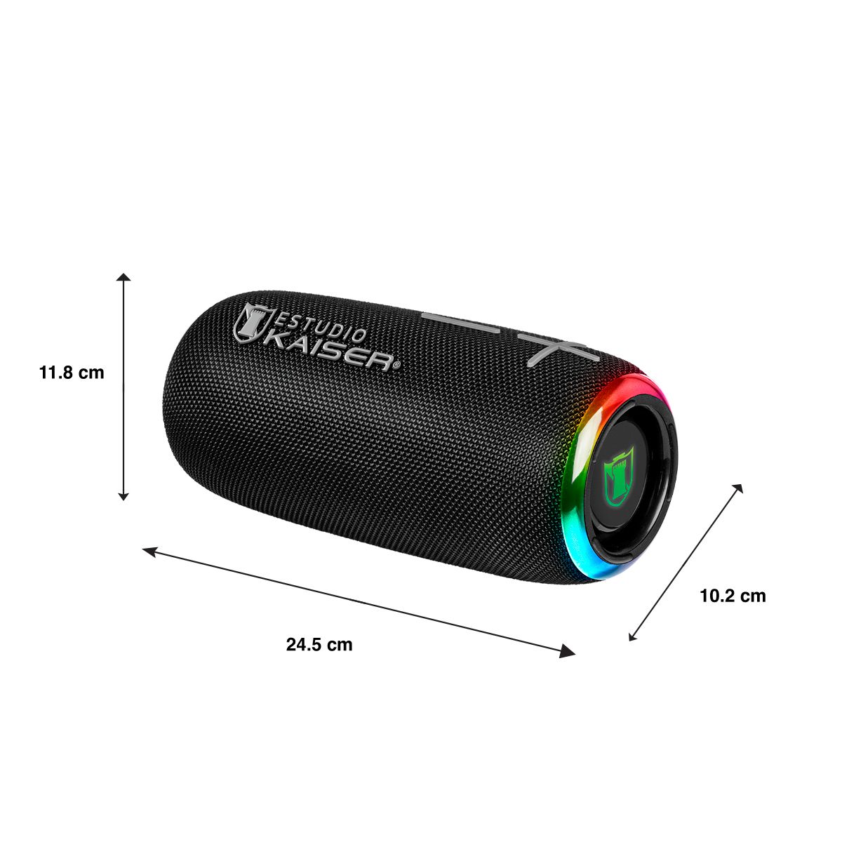 Bocina portátil 20 W RMS Bluetooth® resistente al agua IPX7 hasta 8 hrs - negro