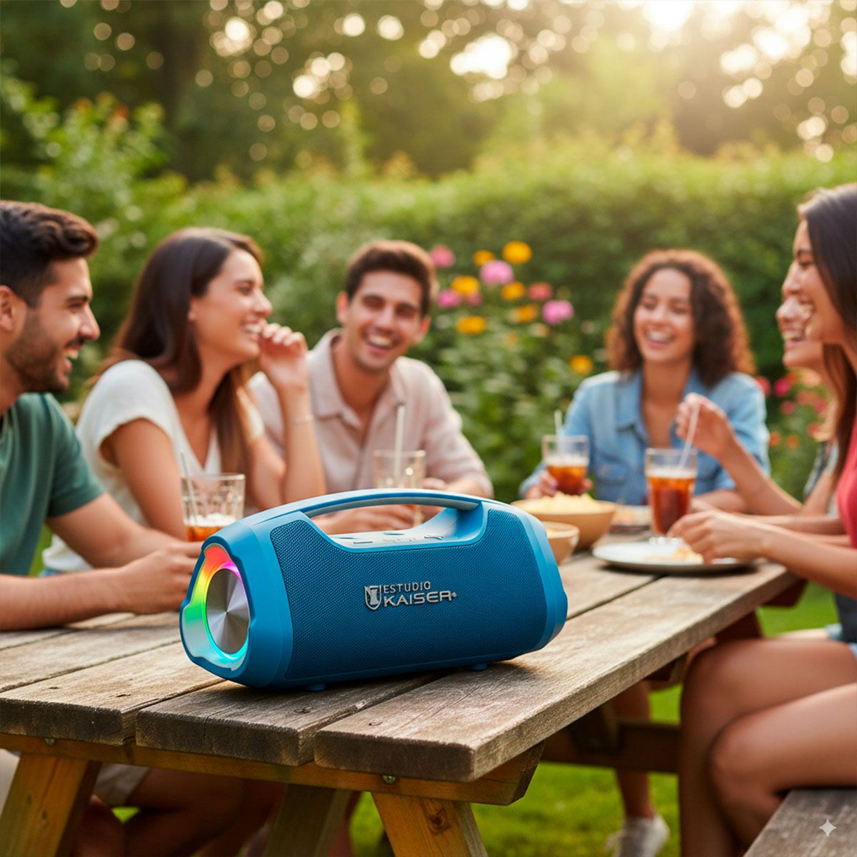 Bocina portátil recargable 60 W RMS Bluetooth® IPX5 - azul