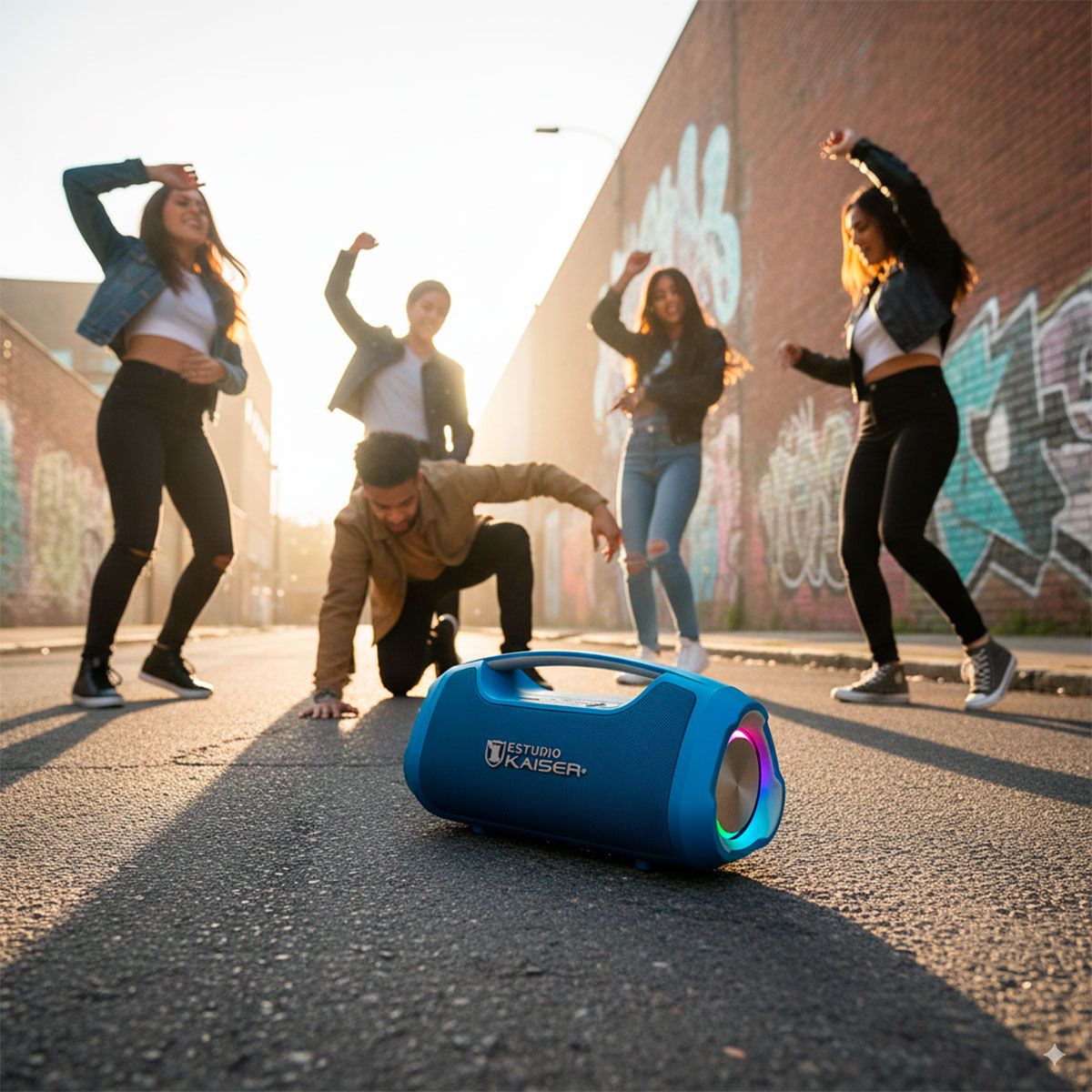 Bocina portátil recargable 60 W RMS Bluetooth® IPX5 - azul