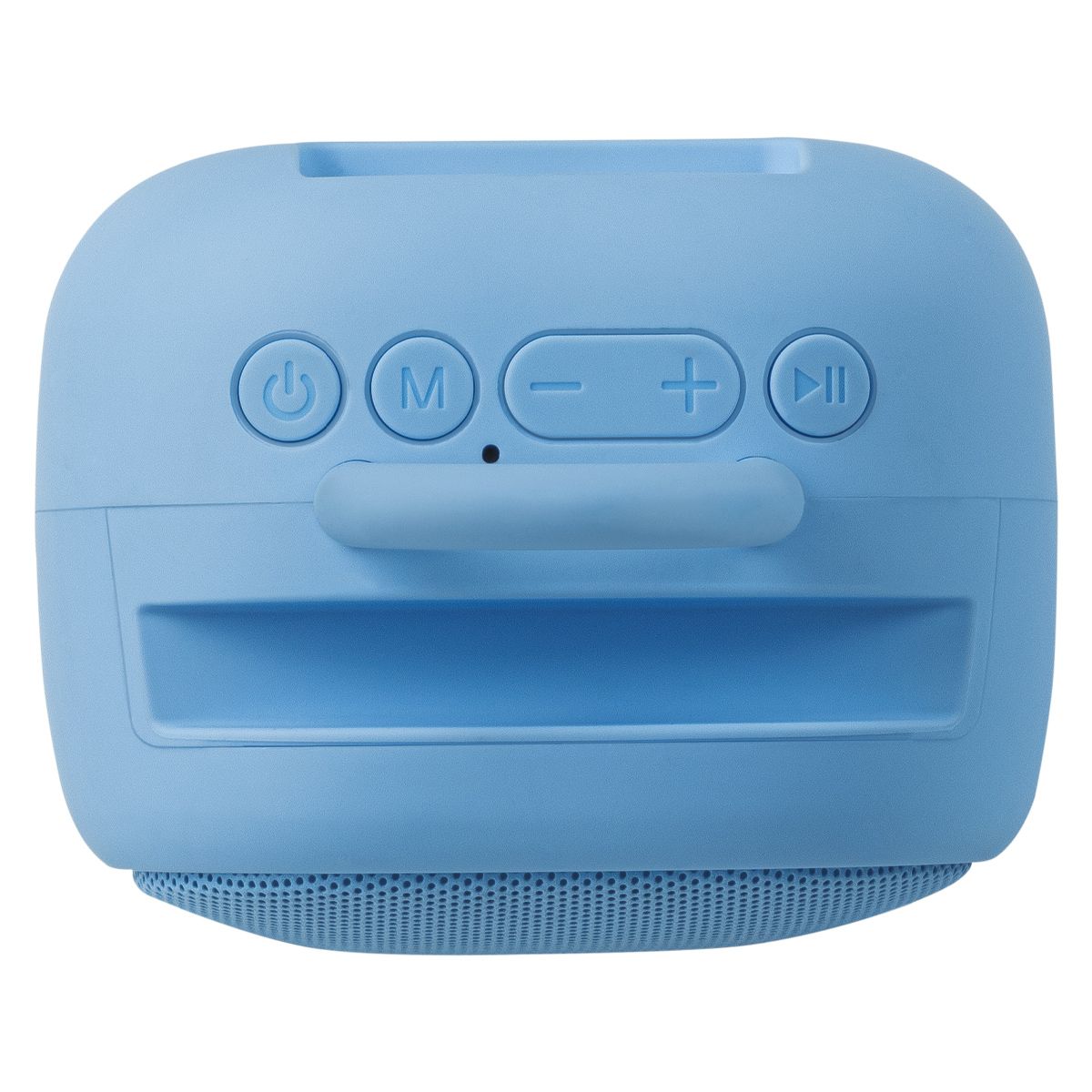 Bocina portátil recargable 15W RMS con reproductor FM azul