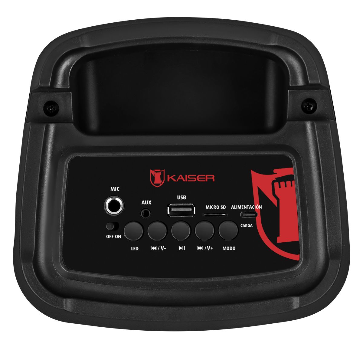 Bocina recargable 2x4" 10 W RMS Bluetooth® con radio FM