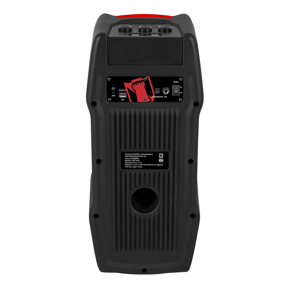 Bafle recargable 2x6.5" 60 W RMS Bluetooth® one body hasta 3 hrs