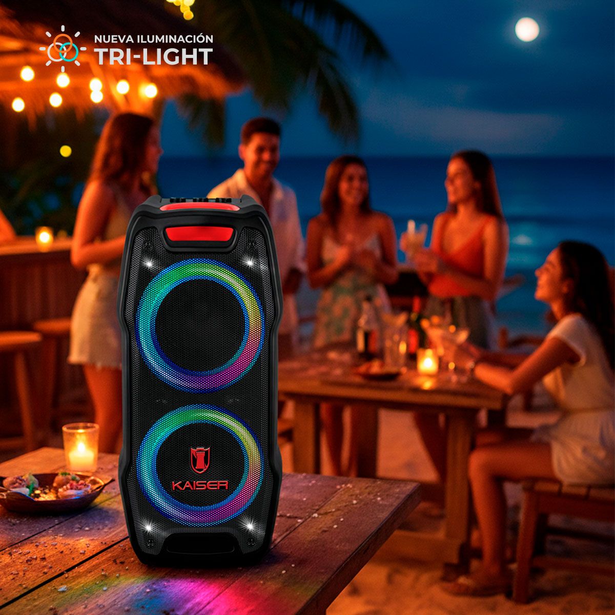 Bafle recargable 2x6.5" 60 W RMS Bluetooth® one body hasta 3 hrs