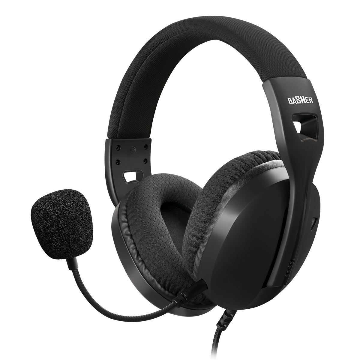 Diadema gamer con micrófono ajustable - negro