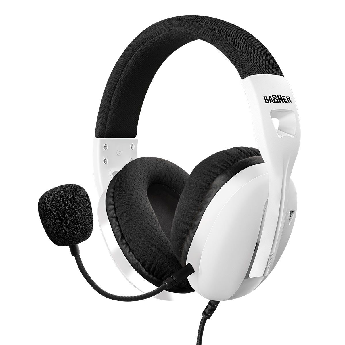 Diadema gamer con micrófono ajustable - blanco