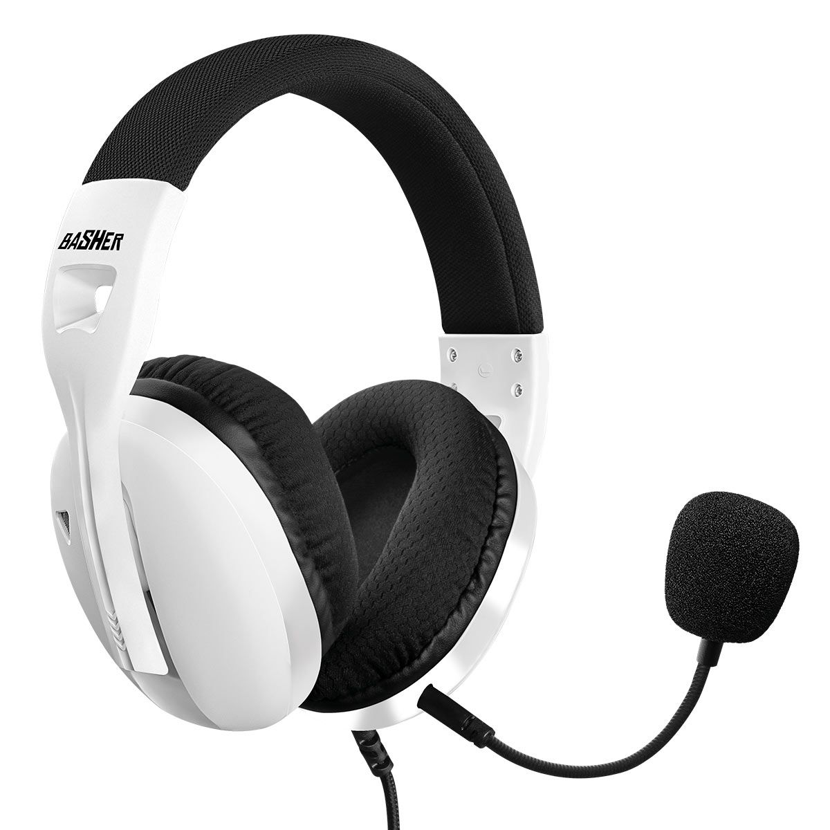 Diadema gamer con micrófono ajustable - blanco