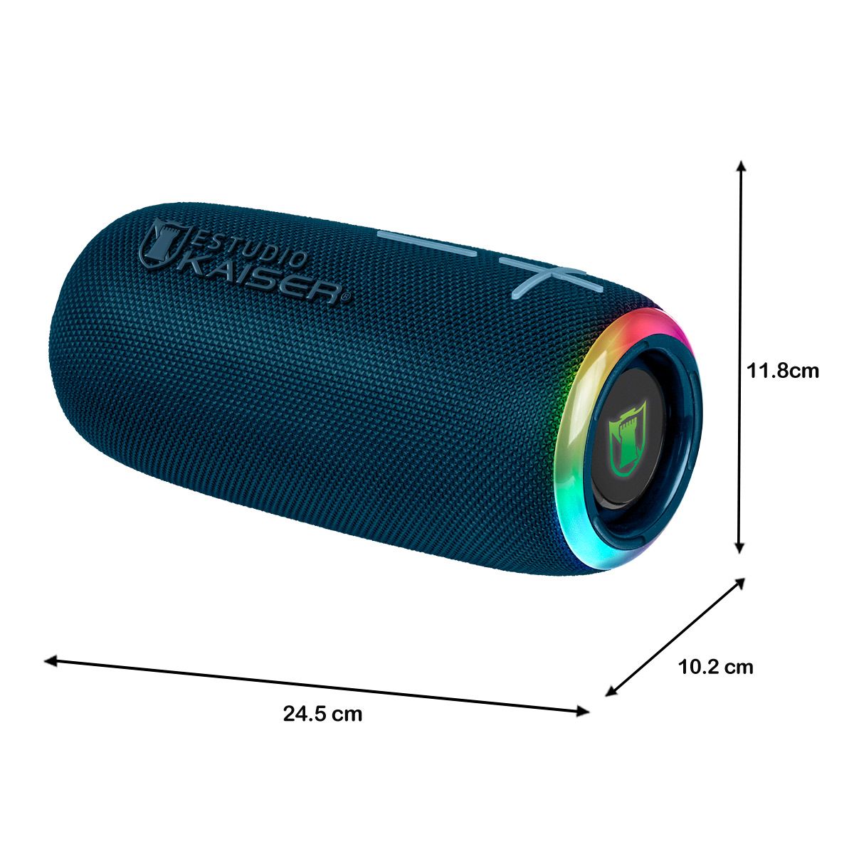 Bocina portátil 20 W RMS Bluetooth® resistente al agua IPX7 hasta 8 hrs - azul