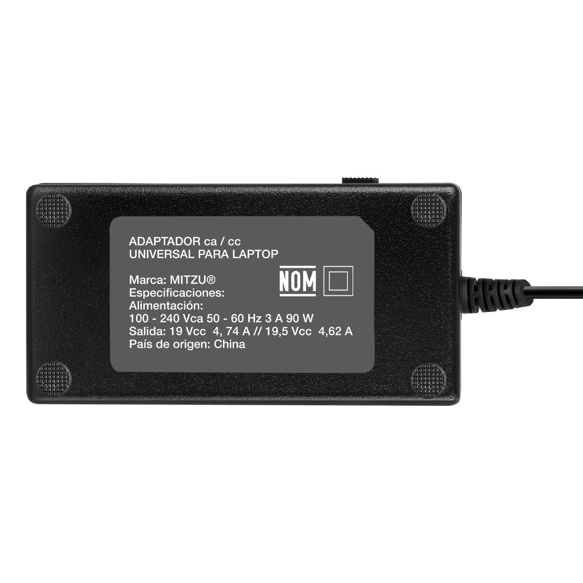 Adaptador para laptop con puntas intercambiables