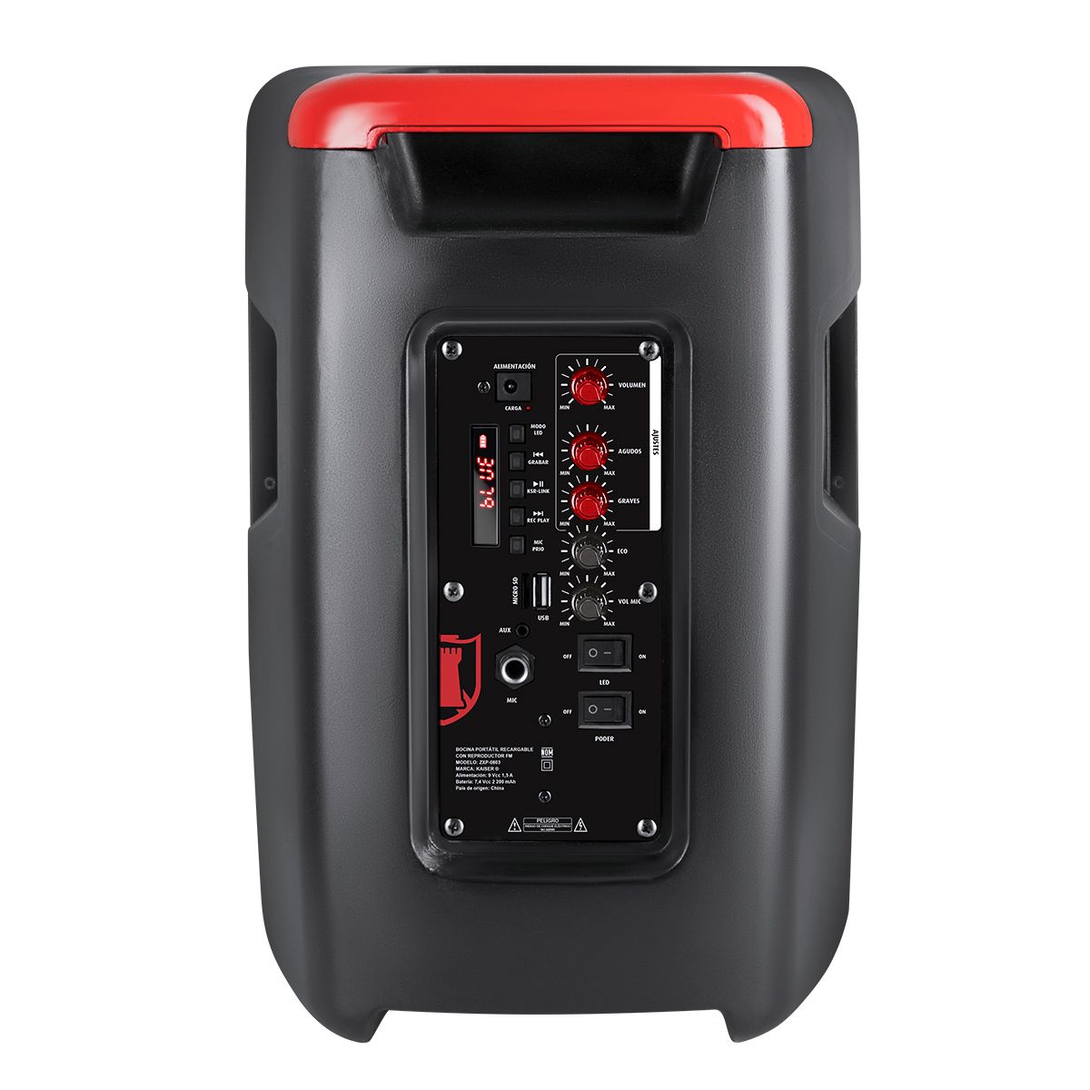 Balfe profesional 8" 20 W RMS Bluetooth® recargable con micrófono