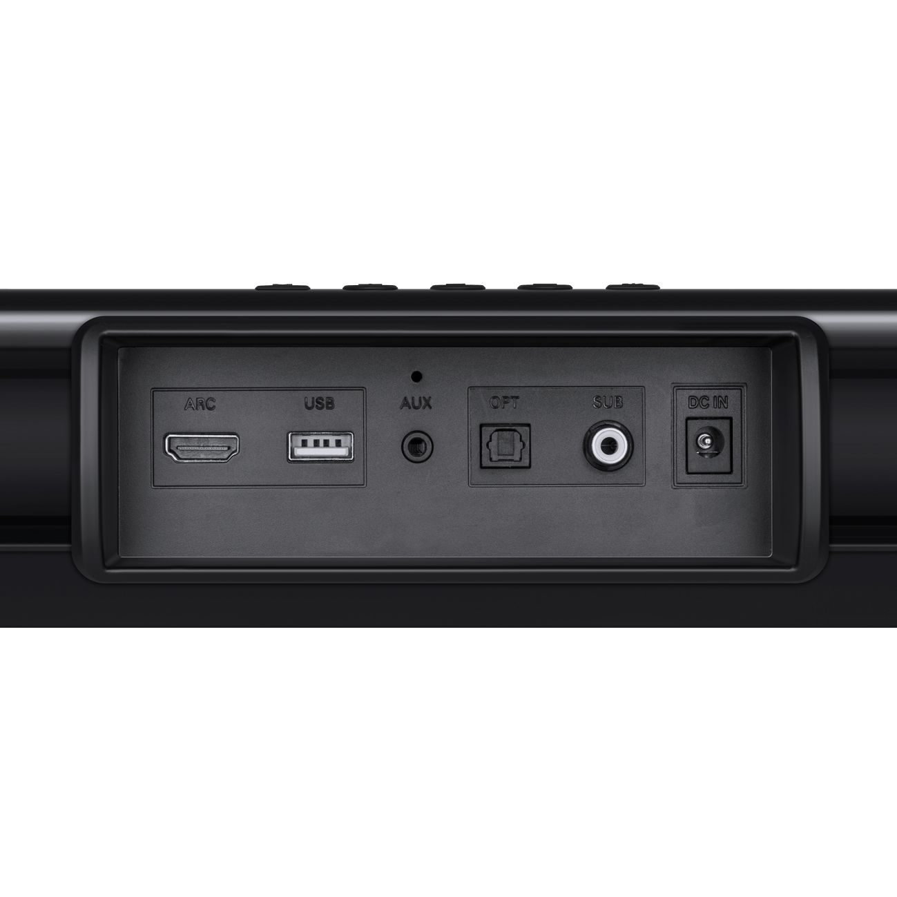 Barra de sonido Bluetooth®  2.1 canales 60 W RMS con subwoofer óptico