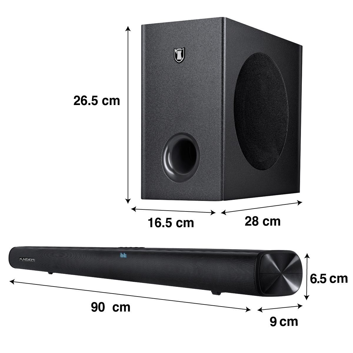 Barra de sonido Bluetooth®  2.1 canales 60 W RMS con subwoofer óptico