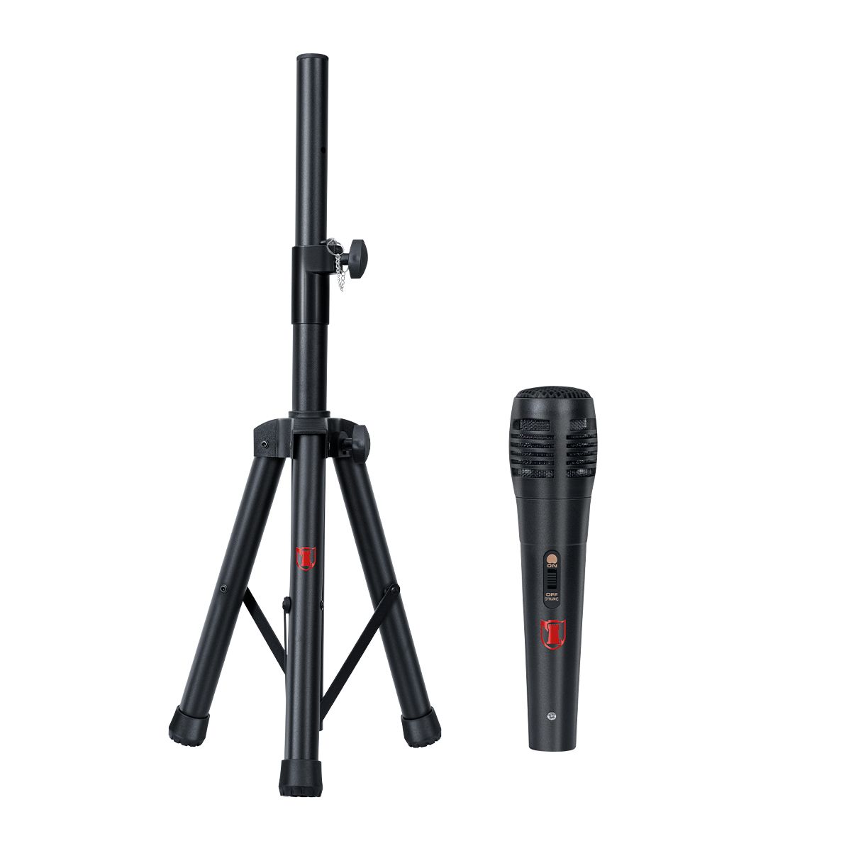 Bafle profesional 15” 25,000 W PMPO, micrófono alámbrico y tripié