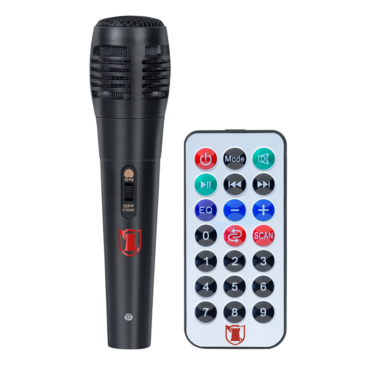 Bafle de 8” 6,500 W PMPO, micrófono alámbrico y control