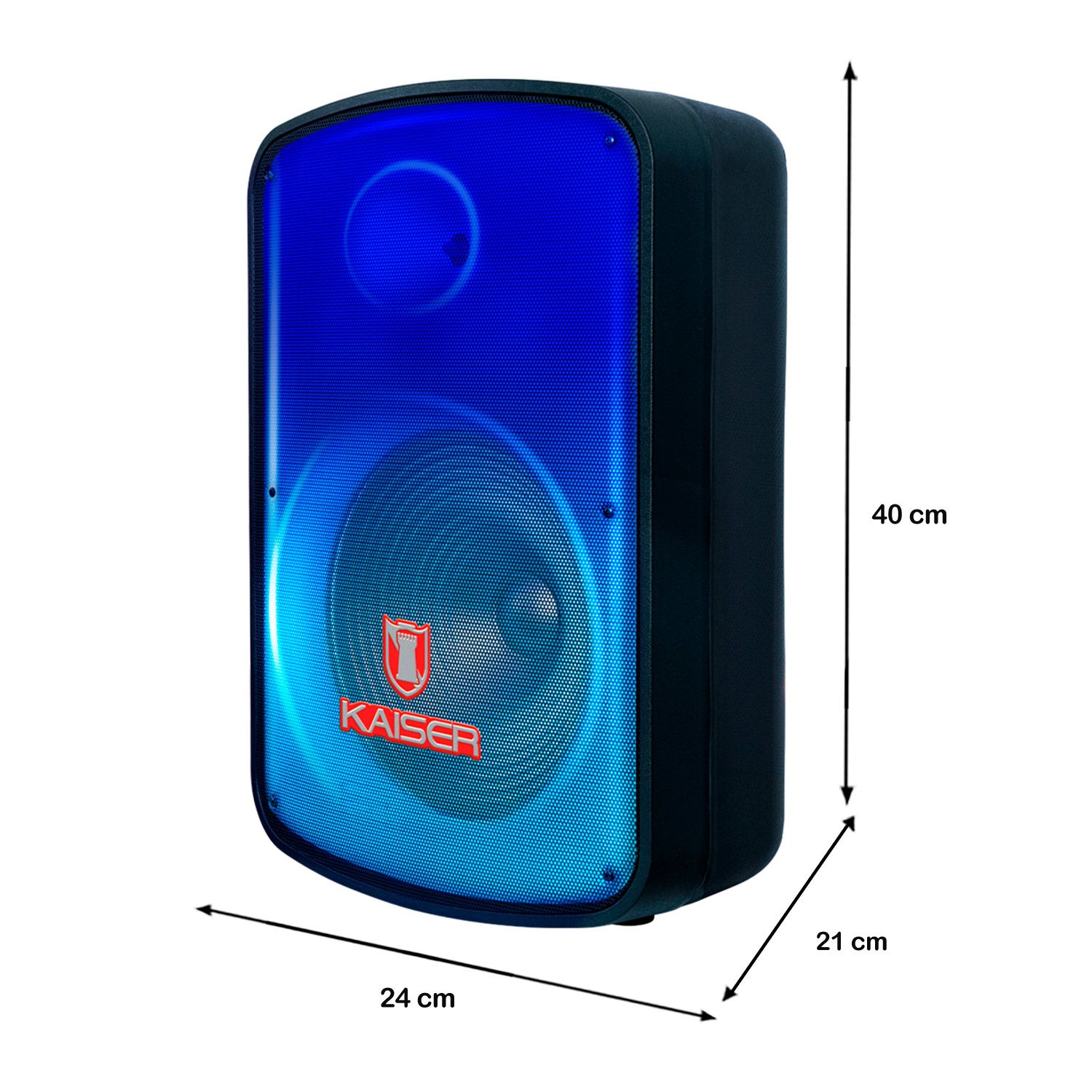 Bafle recargable 8” 20 W RMS Bluetooth® con micrófono alámbrico y control