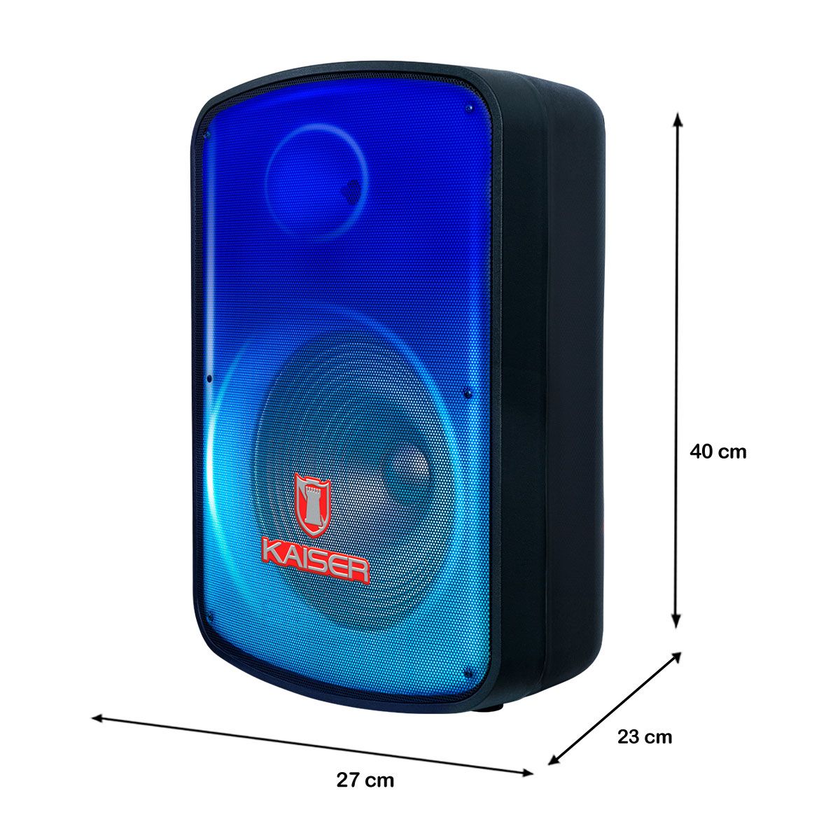 Bafle de 8” 6,500 W PMPO, micrófono alámbrico y control