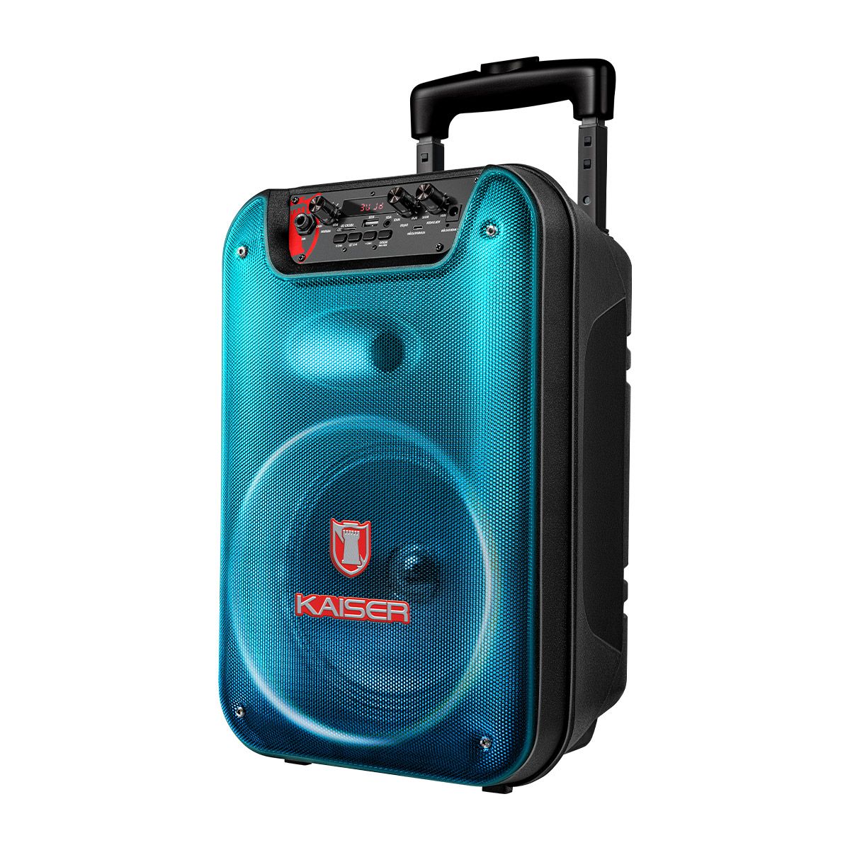 Bafle 8"  6500 W PMPO portátil con micrófono alámbrico