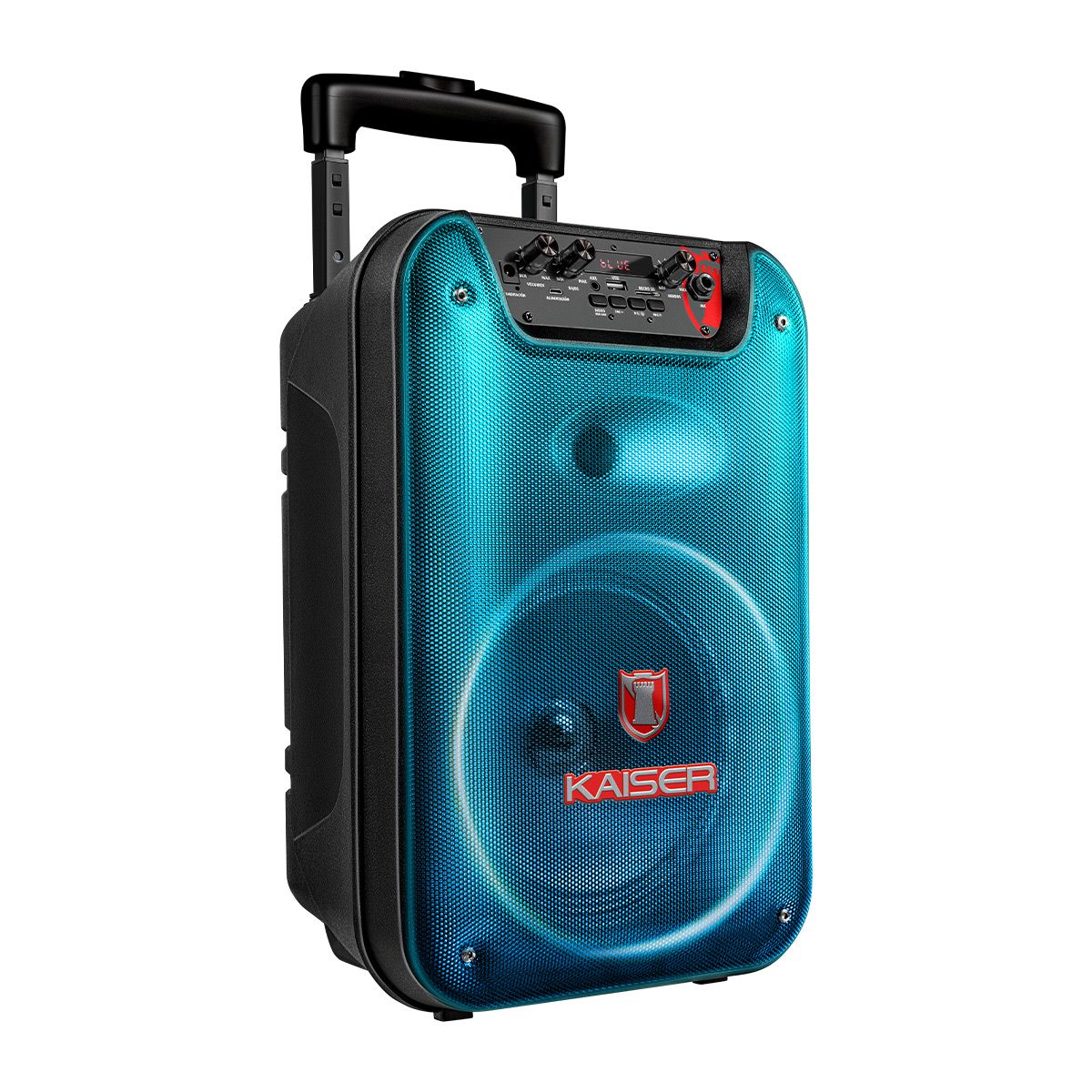 Bafle 8"  6500 W PMPO portátil con micrófono alámbrico