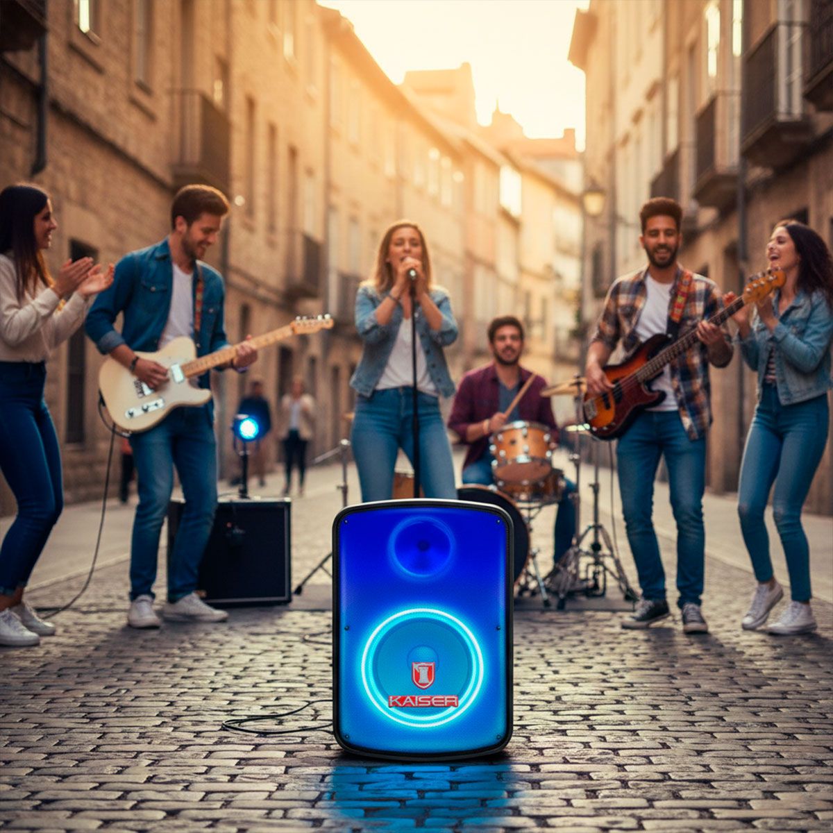 Bafle profesional 15” 40W RMS Bluetooth® con micrófono y tripié