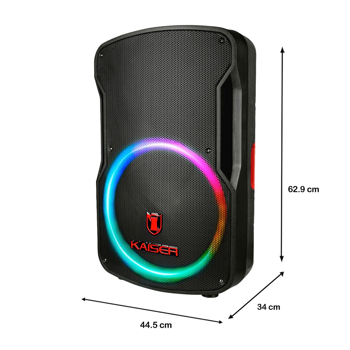Bafle de 15" 25,000 W PMPO con micrófono y control
