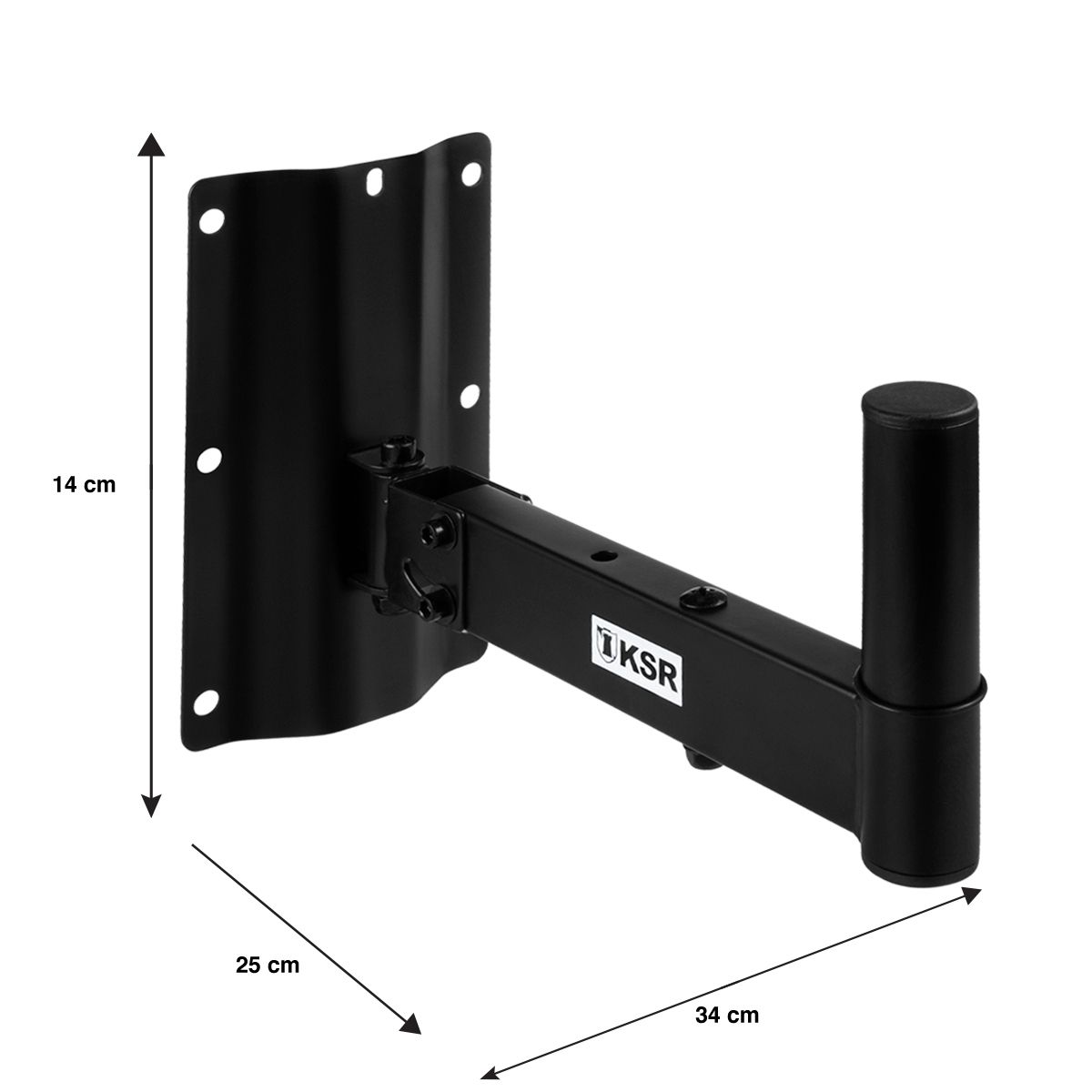 Stand para pared con codo de movimiento para bafle, negro