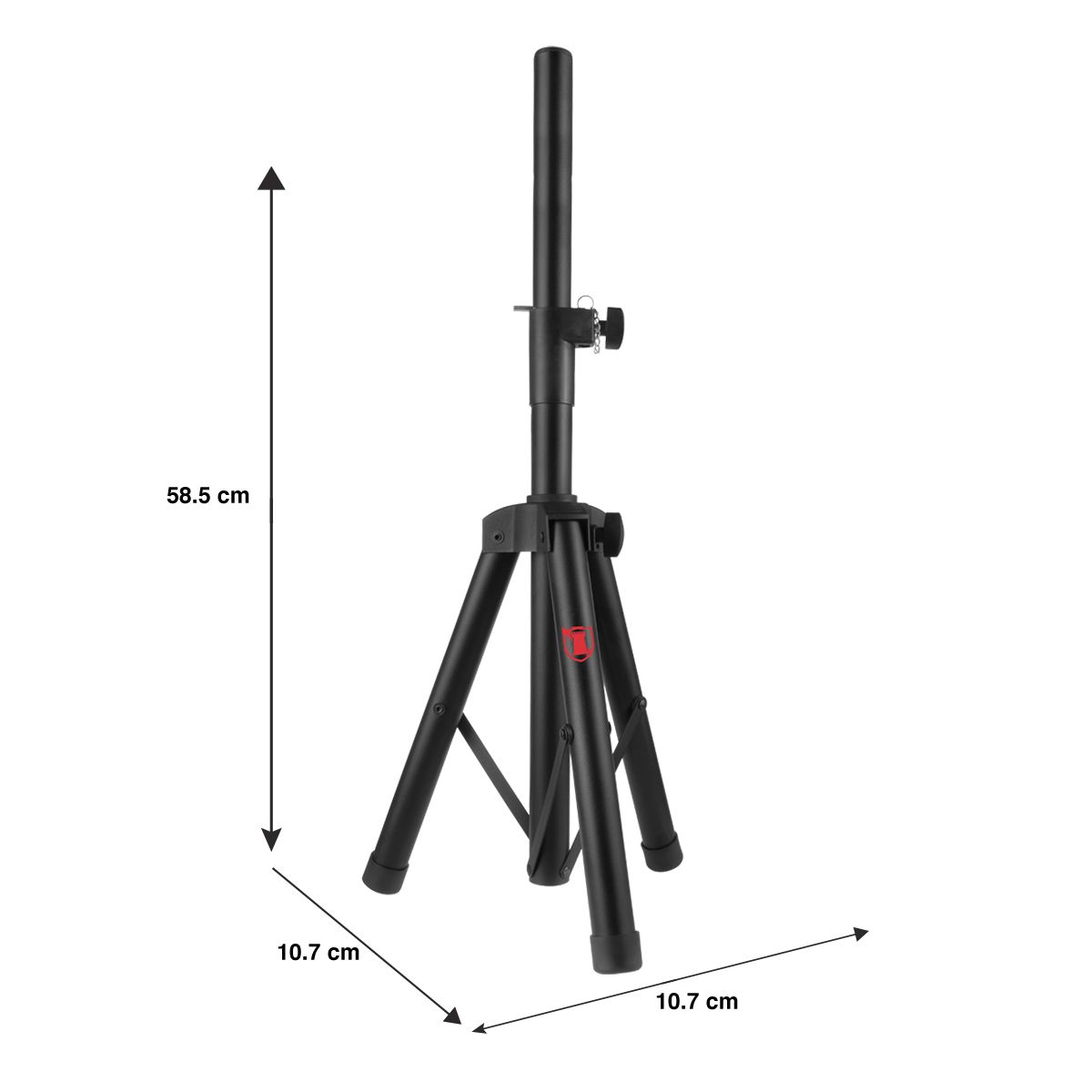 Tripié profesional de acero para bafle 35 kg, negro