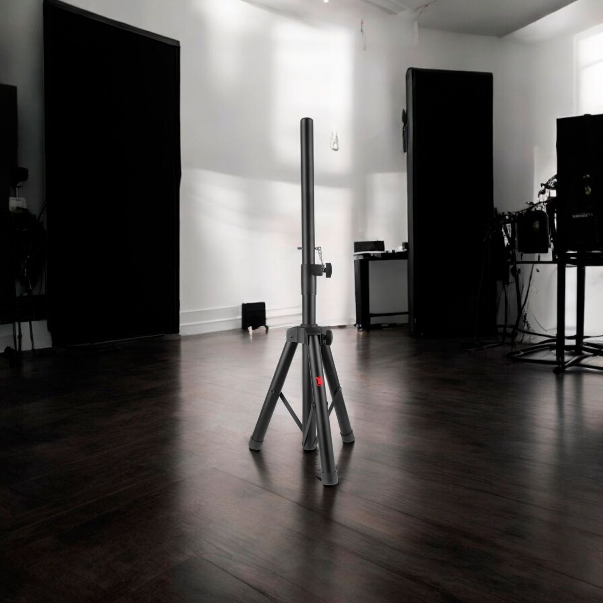 Tripié profesional de acero para bafle 35 kg, negro