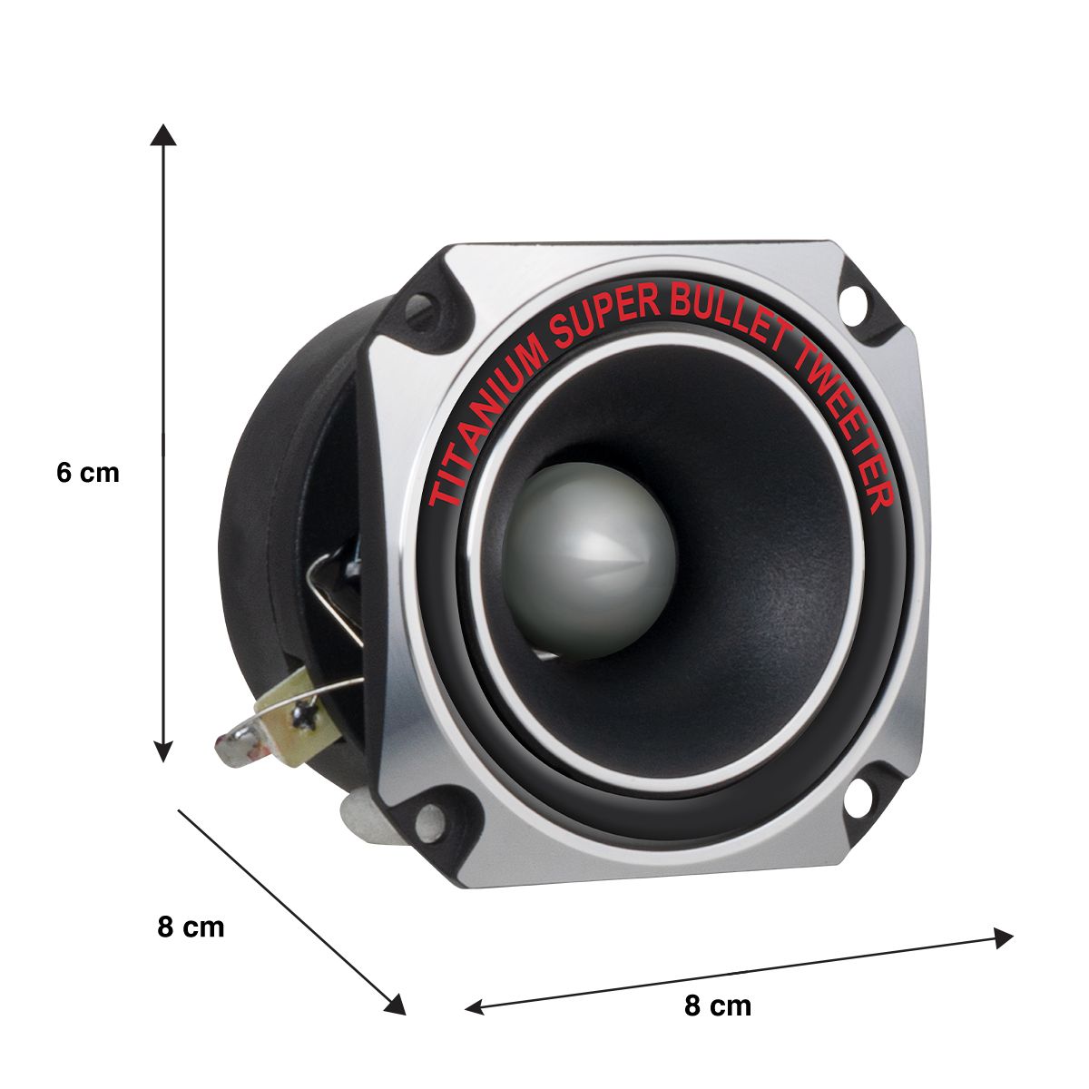 Tweeter bala diamente de titanio con capacitador 1000 W PMPO