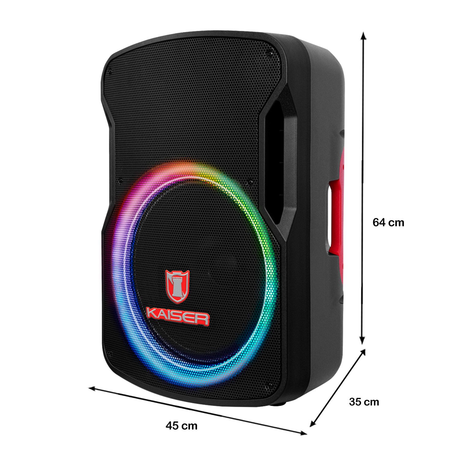Bafle recargable 15" 50W RMS Bluetooth® con micrófono alámbrico y tripie