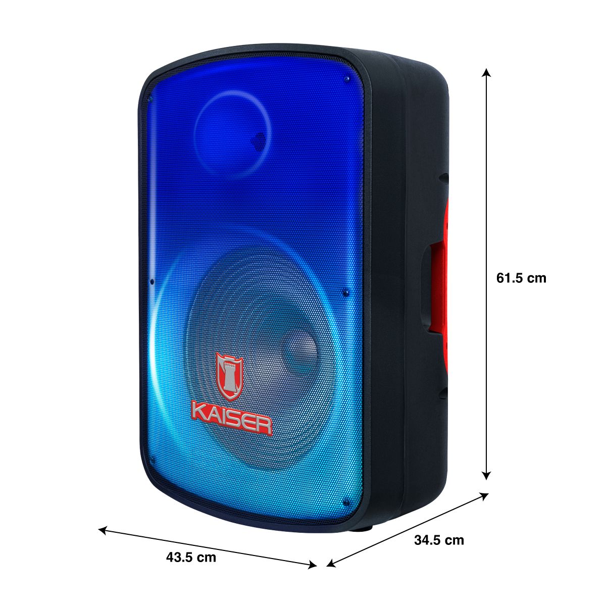 Bafle profesional 15" 30,000 W PMPO con micrófono alámbrico