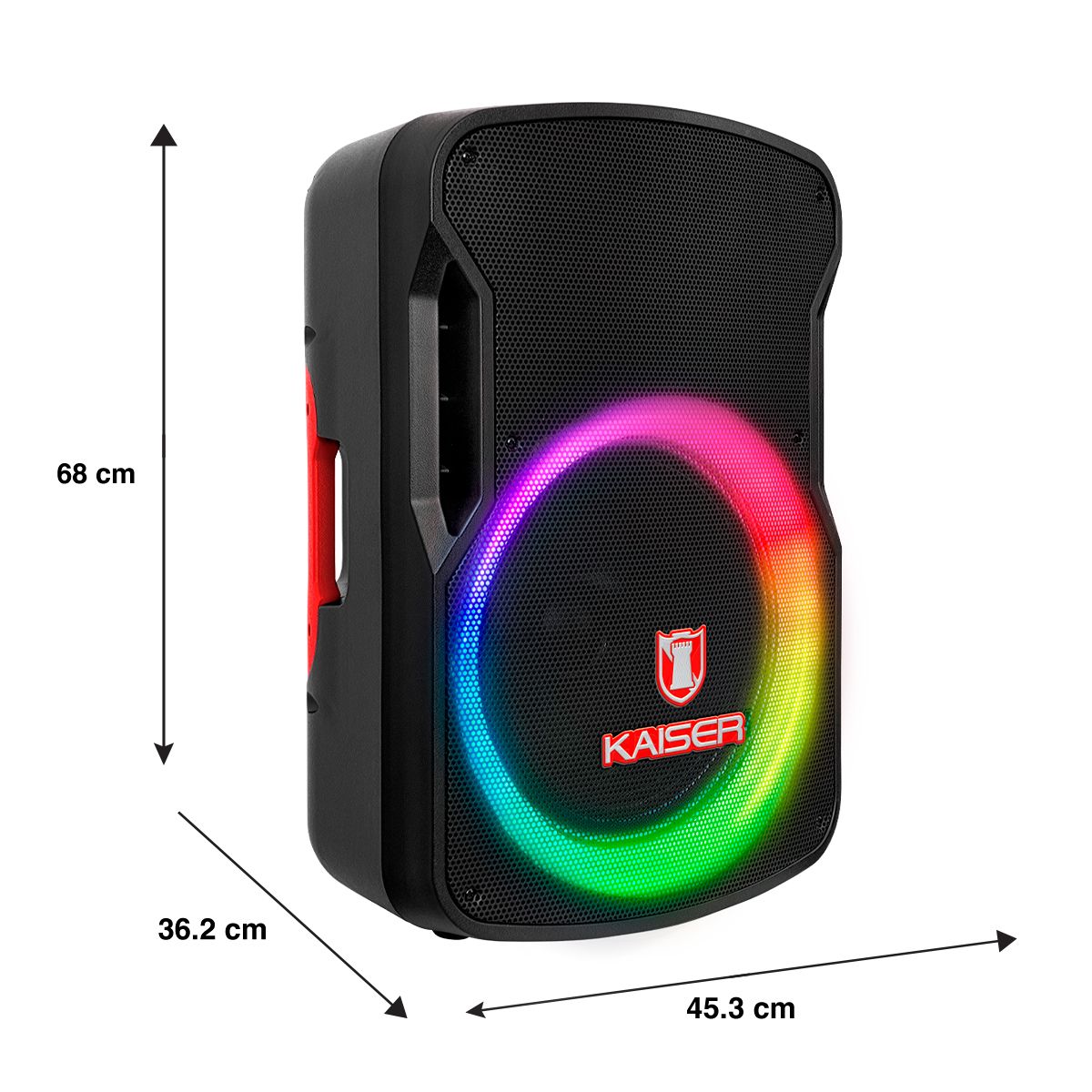 Bafle profesional 15" 26,900 W PMPO con micrófono y tripié