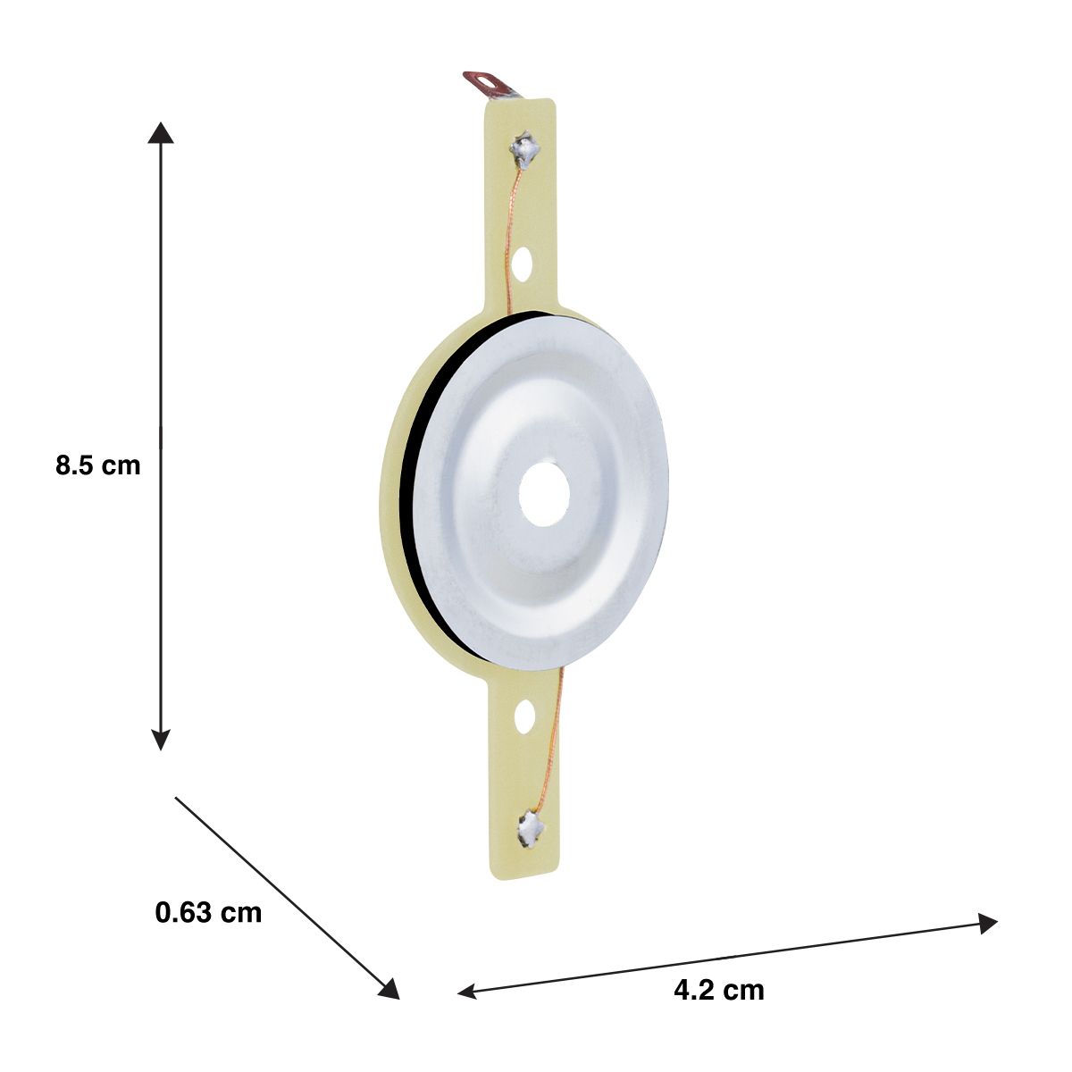 Diafragma para tweeter con aro de aluminio 150 W PMPO 22 kHz