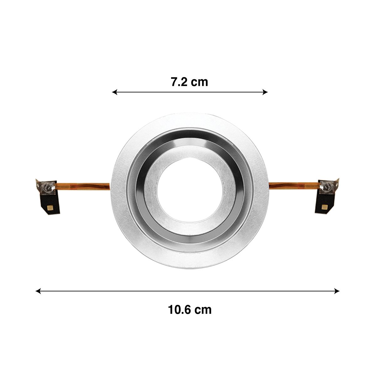 Diafragma para tweeter con aro de aluminio 150 W PMPO 15 kHz