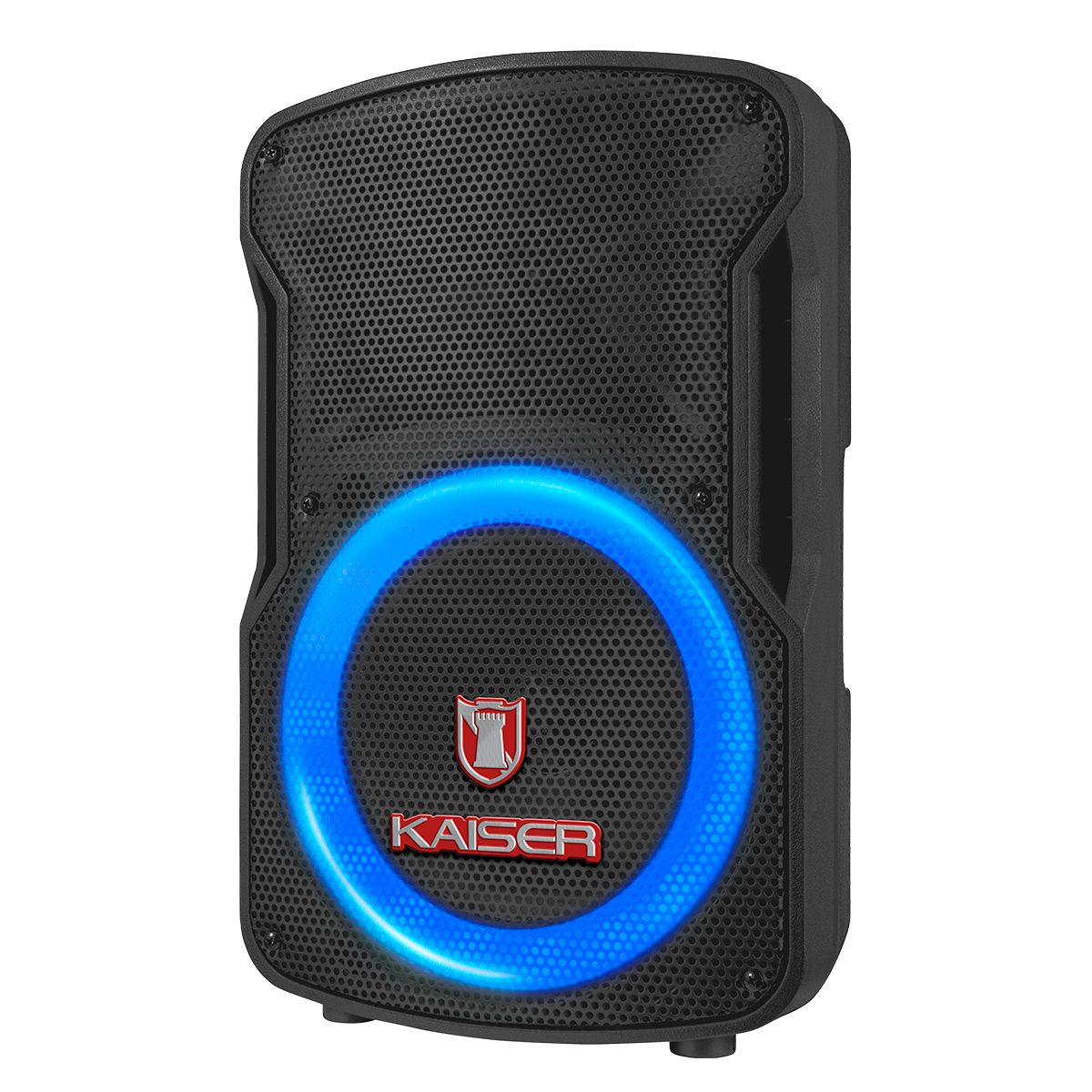 Bafle de 8" 15,000 W PMPO con micrófono alámbrico, asa roja