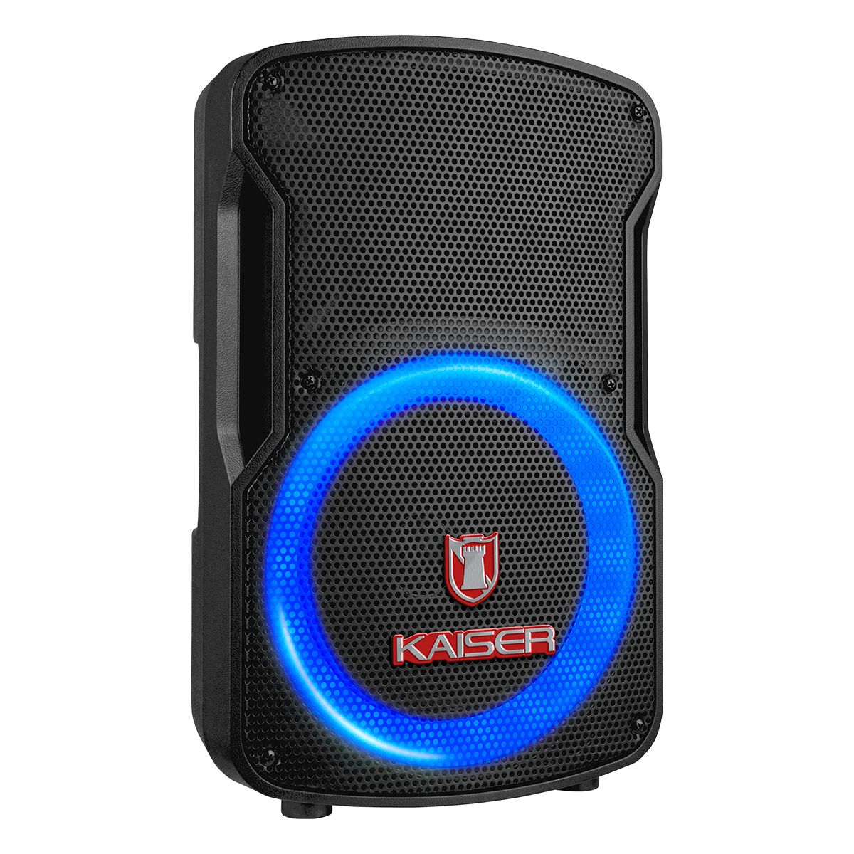 Bafle de 8" 15,000 W PMPO con micrófono alámbrico, asa roja