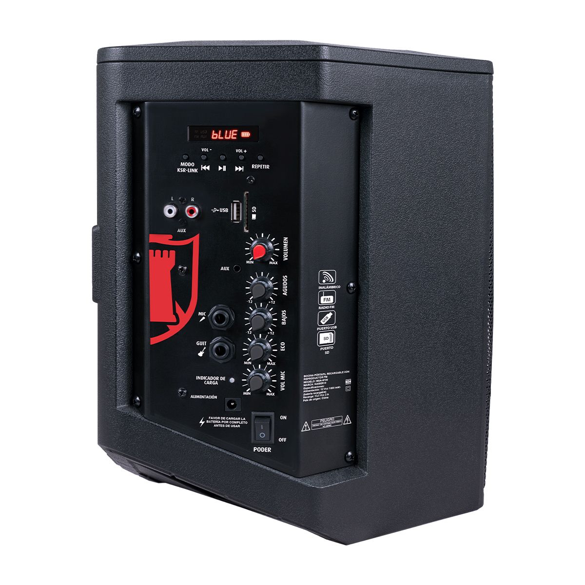 Bafle profesional 8" 40 W RMS Bluetooth® con micrófono y control remoto