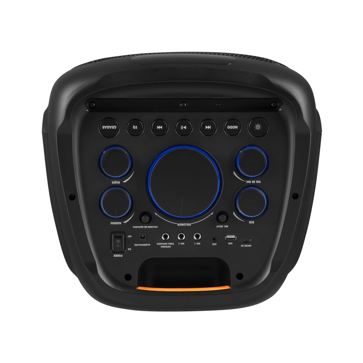 Bafle recargable 2x10" 60W RMS Bluetooth®one body con micrófono