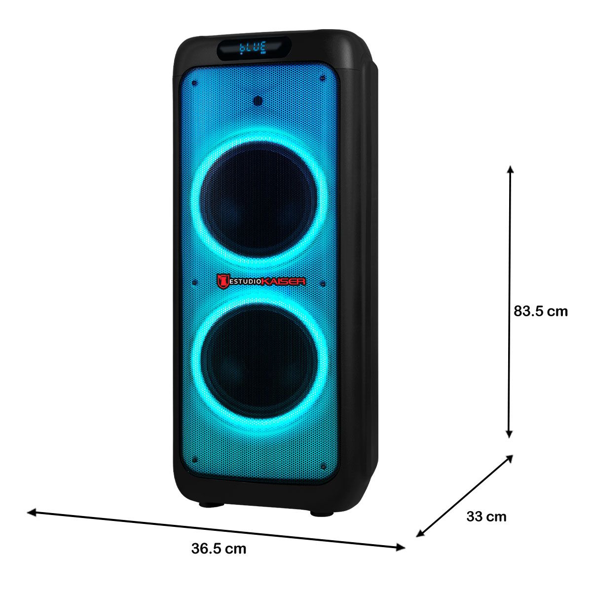 Bafle recargable 2x10" 60W RMS Bluetooth®one body con micrófono
