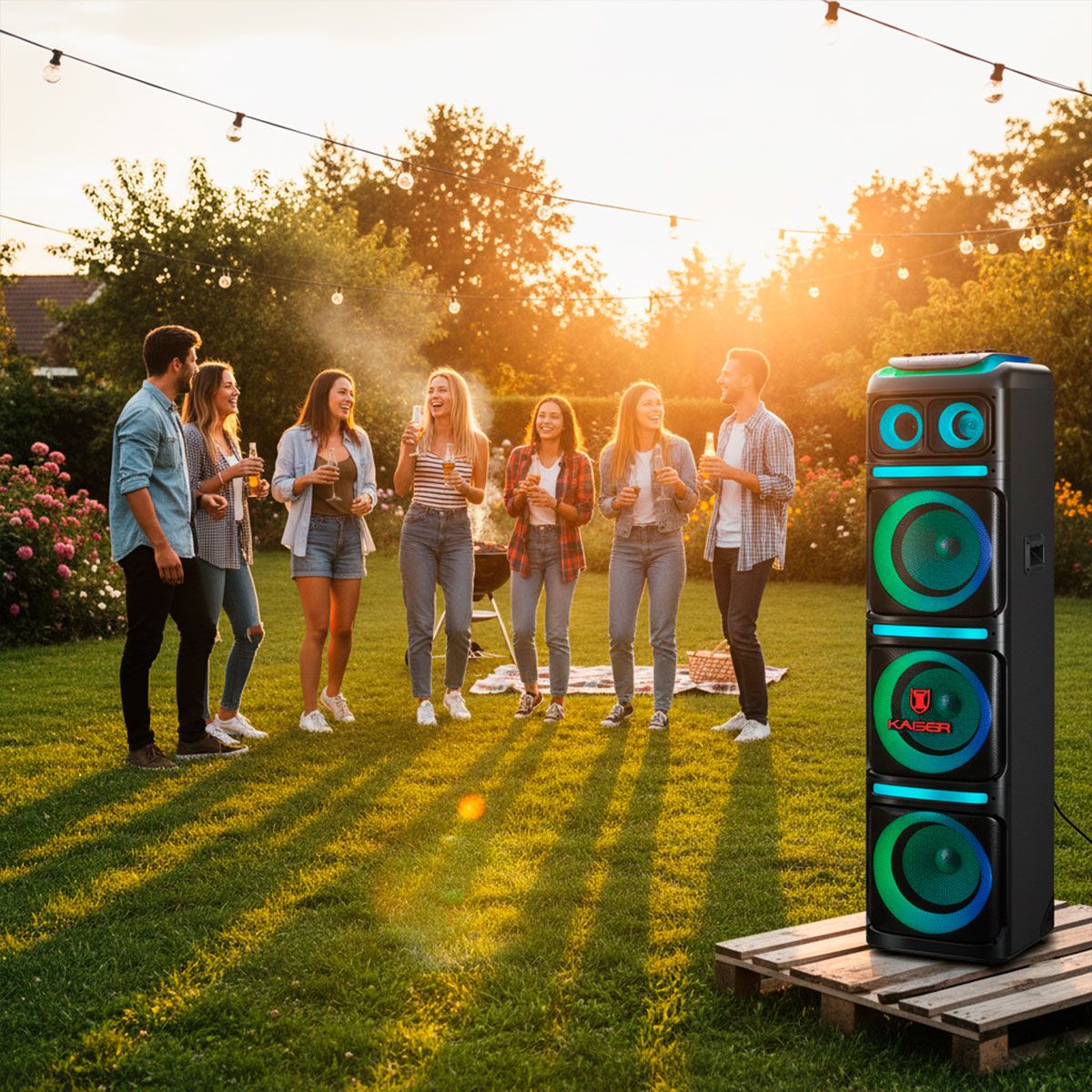 Bafle profesional 3x10” 70,000 W PMPO Bluetooth® 10m