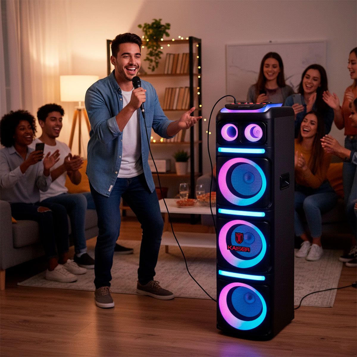 Bafle profesional 3x10” 70,000 W PMPO Bluetooth® 10m