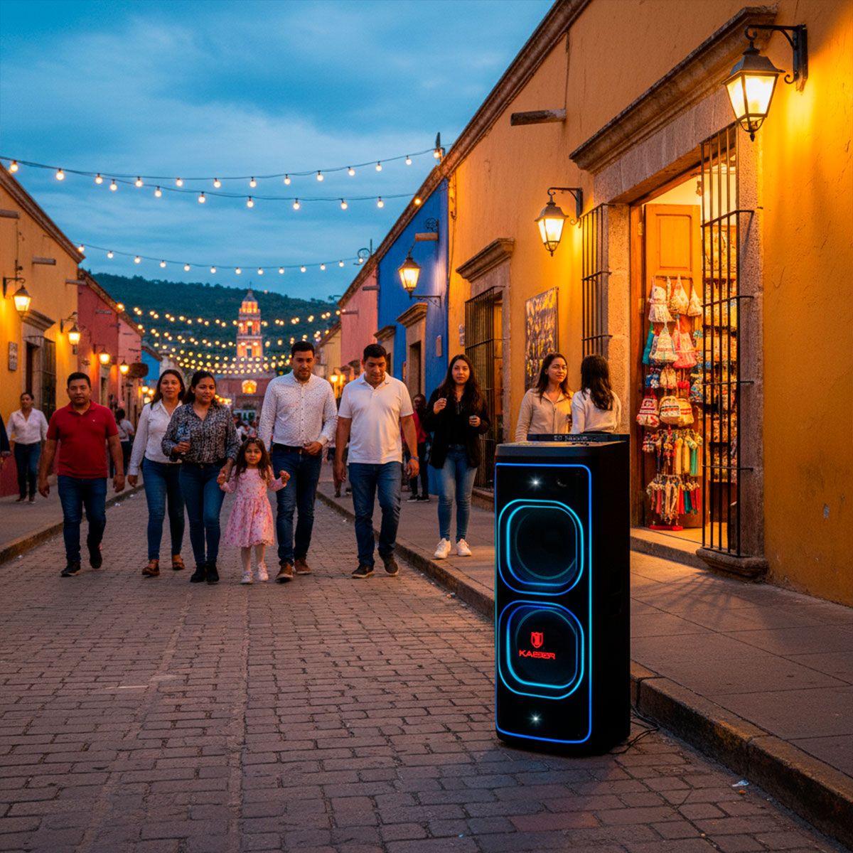 Bafle profesional 2x12" Bluetooth® 60,000 W PMPO con micrófono