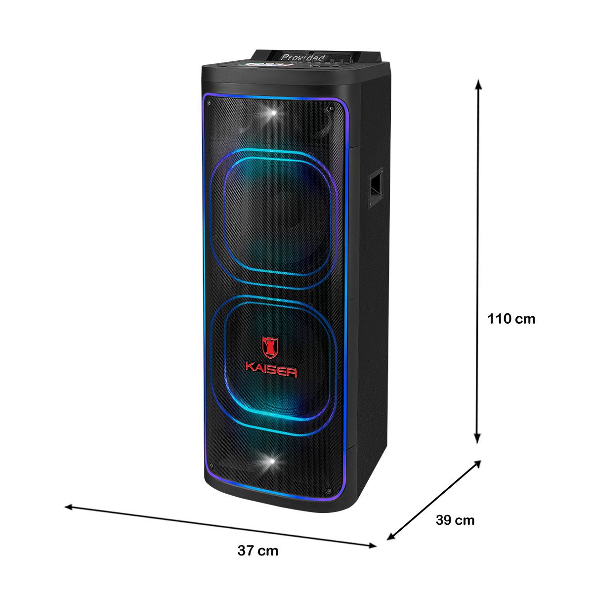 Bafle profesional 2x12" Bluetooth® 60,000 W PMPO con micrófono