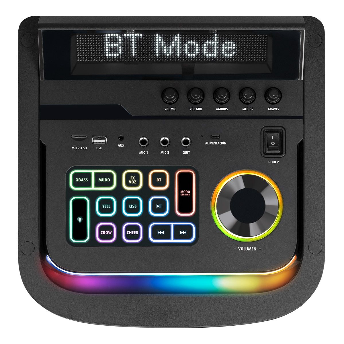 Bafle profesional 2x8” 100 W RMS Bluetooth® recargable con micrófono