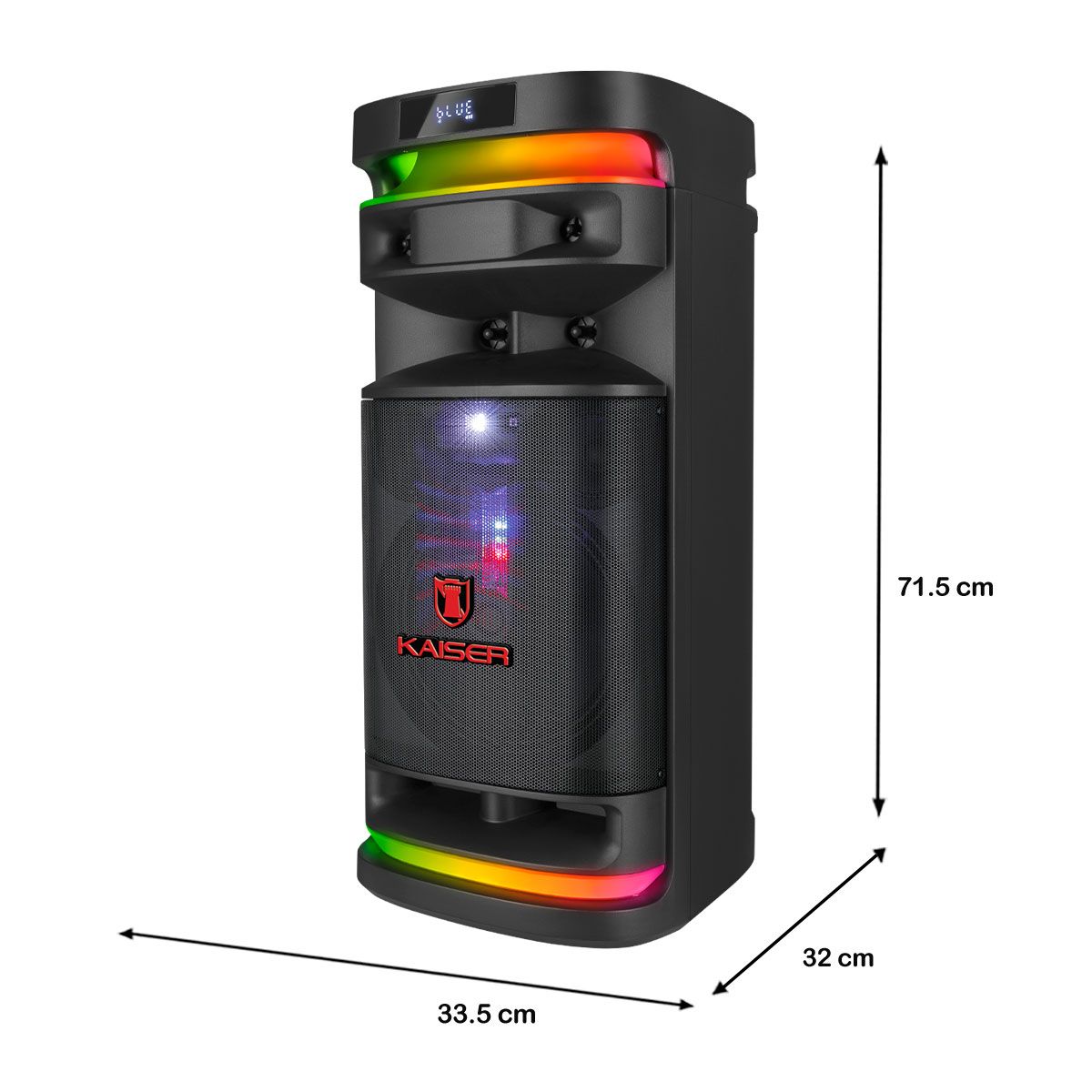 Bafle profesional recargable 10”  30,000 W PMPO Bluetooth ® con micrófono