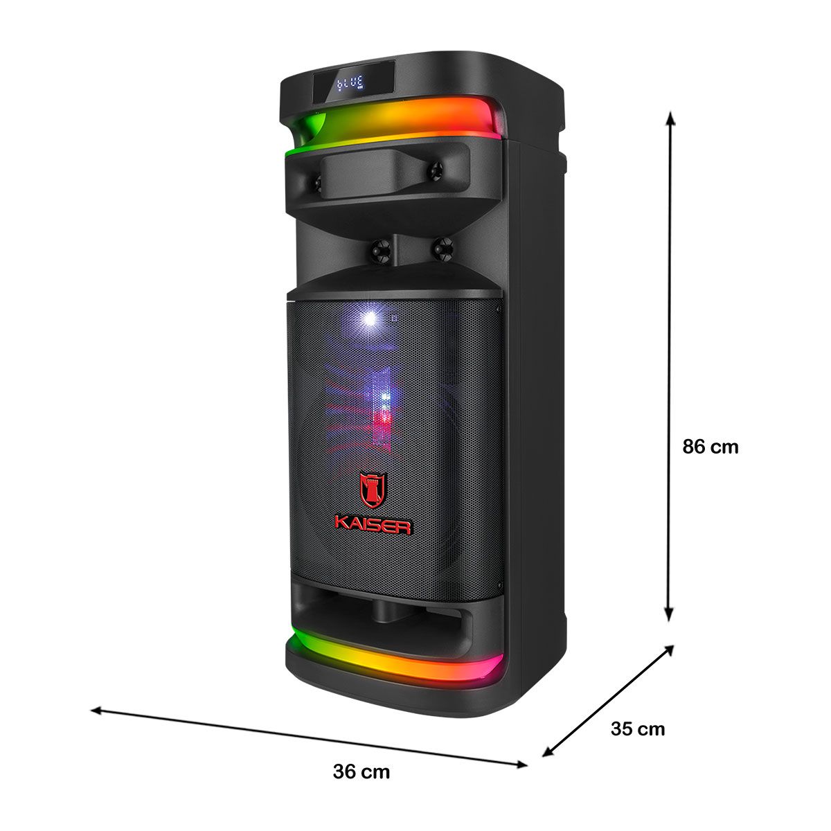 Bafle profesional  12” de 40,000 W PMPO con micrófono