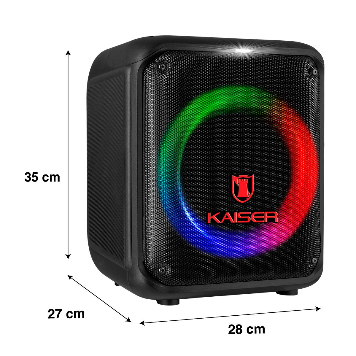 Bafle recargable 8” 30 W RMS Bluetooth con micrófono inalámbrico